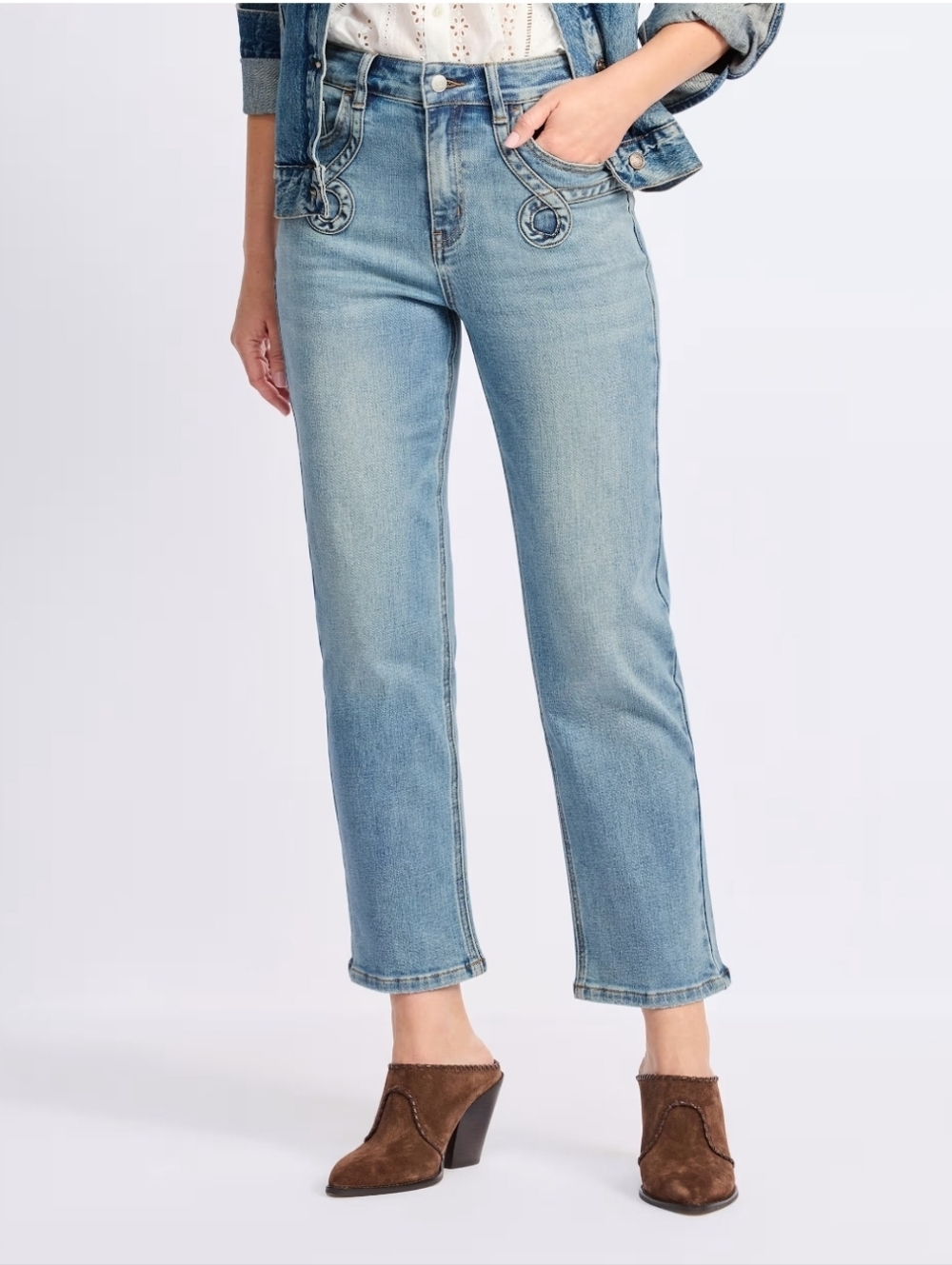 Artemis Design Co. Light Blue Straight-Leg Jeans